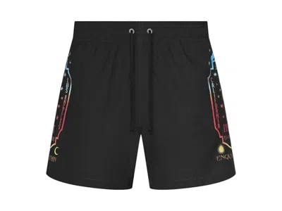 Pre-owned Amiri Men's  Fortune Swim Trunk In Black