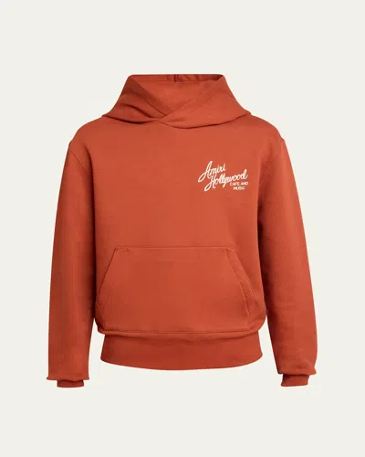 Amiri Hollywood Hoodie In Burnt Orange