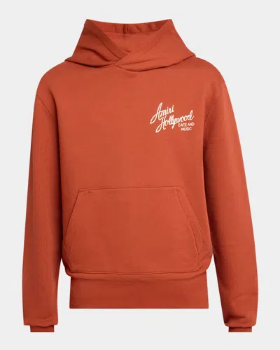 Amiri Hollywood Hoodie In Burnt Orange