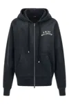Amiri Felpa In Cotone Ardesia  Uomo In Black