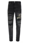 Amiri Hollywood Repaired Jean Distressed Skinny Jeans In Black