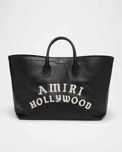Amiri Men's  Hollywood Leather Tote Bag In Black