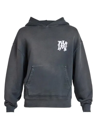 Amiri Hollywood Logo Hoodie Graphic Back Knit In Black