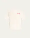 Amiri Mens Ivory Red Holly Text-print Cotton T-shirt Xl In Red
