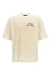 Amiri Mens Ivory Red Holly Text-print Cotton T-shirt Xl In Neutral
