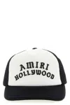 Amiri Hollywood Logo-embroidered Cotton-canvas And Mesh Trucker Cap In Black
