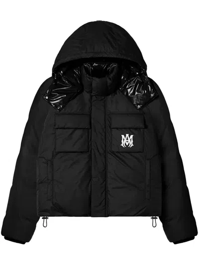 Pre-owned Amiri Men's  Hooded Down Puffer Jacket In Black