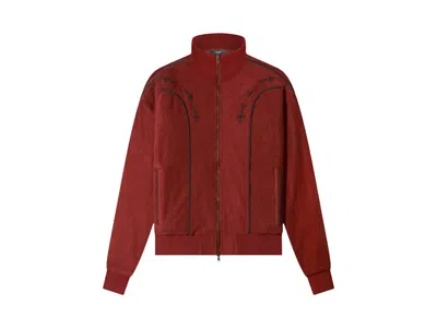 Pre-owned Amiri Men's  Johnny Velour Track Jacket In Clay In Brown