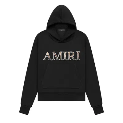Pre-owned Amiri Men's  Leopard Applique Hoodie In Black