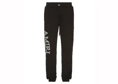 Pre-owned Amiri Men's  Leopard Applique Sweatpants In Black