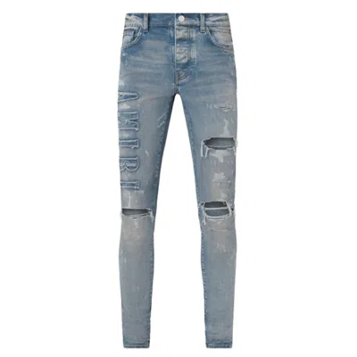 Pre-owned Amiri Men's  Logo Applique Jeans In Clay Indigo