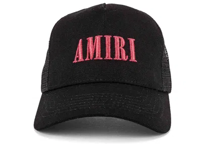 Pre-owned Amiri Men's  Logo Core Trucker Hat In Black/red