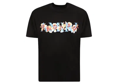 Pre-owned Amiri Men's  Logo Printed Crewneck Sweat-shirt T-shirt In Black
