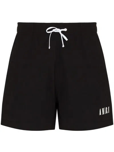 Pre-owned Amiri Men's  Logo Swim Shorts In Black