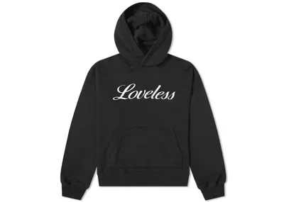 Pre-owned Amiri Men's  Loveless Embroidered Hoodie In Black