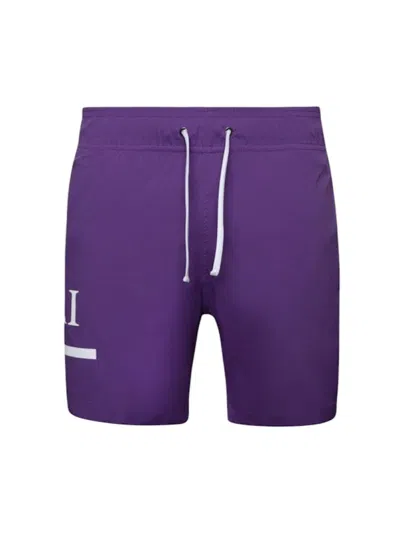 Pre-owned Amiri Men's  Ma Bar Logo Swim Shorts In Purple