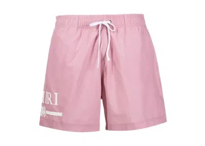 Pre-owned Amiri Men's  M.a Bar Swim Shorts In Pink