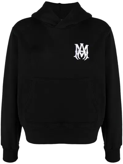 Pre-owned Amiri Men's  M.a. Logo Embroidered Hoodie In Black/white