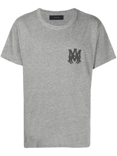 Pre-owned Amiri Men's  M.a. Logo Tee Shirt In Heather Grey