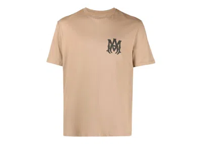 Pre-owned Amiri Men's  Ma Logo Tee Shirt In Tan/black