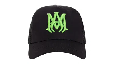 Pre-owned Amiri Men's  Ma Logo Trucker Hat In Black