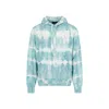 Amiri Tie-dye Distressed Hoodie In Blue