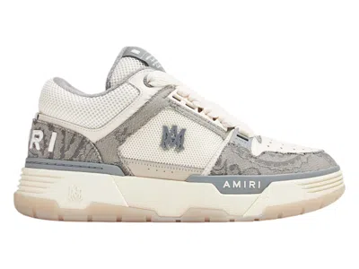 Pre-owned Amiri Men's  Ma1 Bandana Denim Sneakers In Grey/white In Multi