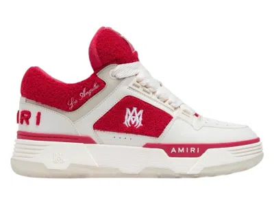 Pre-owned Amiri Men's  Ma1 Varsity Sneakers In White/red