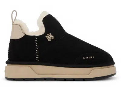 Pre-owned Amiri Men's  Malibu Boot Sneakers In Black Beige