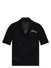 Amiri Mesh Polo In Black
