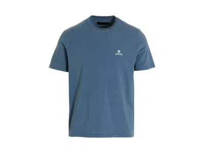 Pre-owned Amiri Men's  Micro Ma Bar Club Tee Shirt In Blue Fin