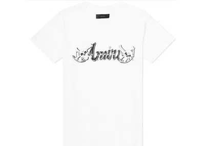 Pre-owned Amiri Men's  Motley Crue Tee Shirt In White