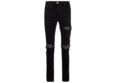 Pre-owned Amiri Men's  Mx1 Bandana Jeans In Black