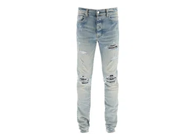 Pre-owned Amiri Men's  Mx1 Destroyed Bandana Jeans In Clay Indigo