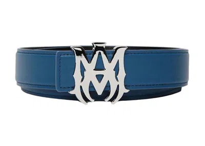 Pre-owned Amiri Men's  Nappa Ma 4cm Belt In Blue