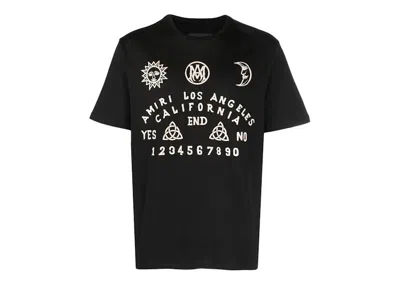 Pre-owned Amiri Men's  Ouija Board Tee Shirt In Black/white In Multi