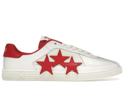 Pre-owned Amiri Men's  Pacific Stars Sneakers In White/varsity Red