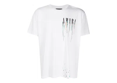 Pre-owned Amiri Men's  Paint Drip Core Logo T-shirt In White
