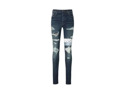 Pre-owned Amiri Men's  Paisley Ma Art Patch Jeans In Deep Classic In Brown