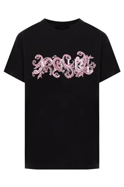Pre-owned Amiri Men's  Paisley Print T-shirt In Black