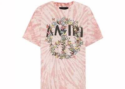 Pre-owned Amiri Men's  Peace Butterfly T-shirt In Salmon Tie Dye In Multi