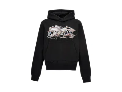 Pre-owned Amiri Men's  Pegasus Script Hoodie In Black