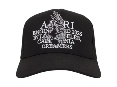 Pre-owned Amiri Men's  Pegasus Trucker Hat In Black