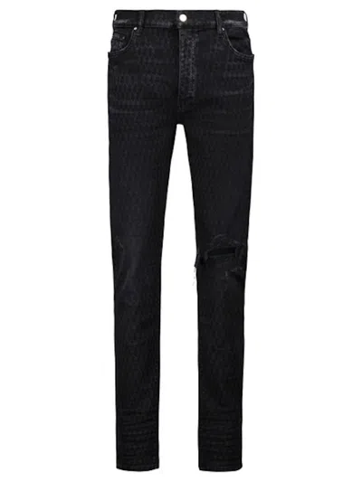 Pre-owned Amiri Men's  Playboy Laser Logo Jeans In Black