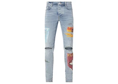 Pre-owned Amiri Men's  Playboy Magazine Denim Jean In Light Vintage