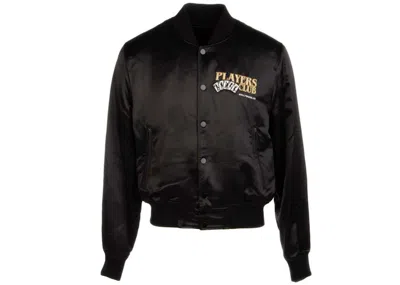 Pre-owned Amiri Men's  Players Club Bomber Jacket In Black