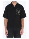 Amiri 'pool Cue' Black Shirt With Maxi Print On The Back In Black