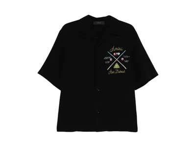 Pre-owned Amiri Men's  Pool Cue Bowling Shirt In Black