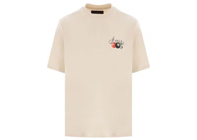 Pre-owned Amiri Men's  Pool Cue Tee Shirt In Alabaster In White