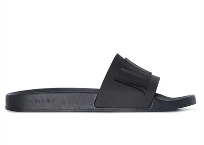 Pre-owned Amiri Men's  Pool Slide Debossed Sneakers In Black